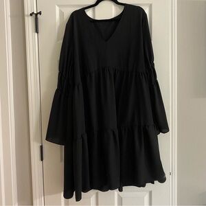 Shein Curve 4x Black Bell sleeve dress
